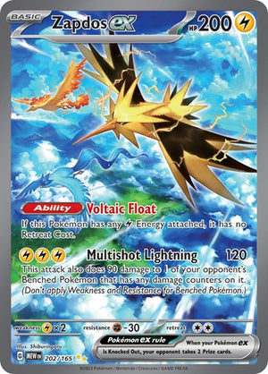 Pokemon TCG - SV: Scarlet & Violet 151 - Zapdos ex - 202/165 - Holofoil
