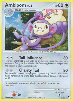 Pokemon TCG - Mysterious Treasures - Ambipom - 3/123 - Holofoil