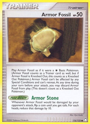 Pokemon TCG - Mysterious Treasures - Armor Fossil - 116/123 - Reverse Holofoil