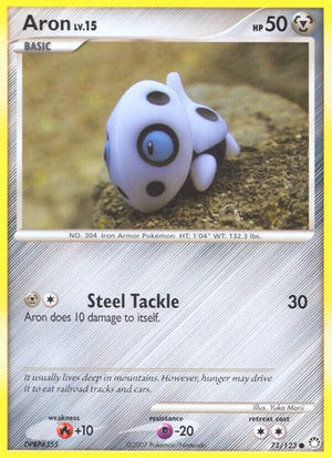 Pokemon TCG - Mysterious Treasures - Aron - 71/123 - Reverse Holofoil