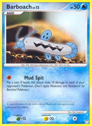 Pokemon TCG - Mysterious Treasures - Barboach - 72/123 - Reverse Holofoil