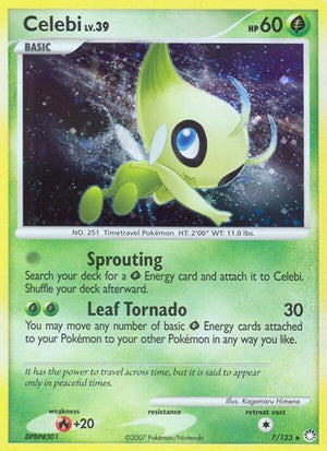 Pokemon TCG - Mysterious Treasures - Celebi - 7/123 - Reverse Holofoil