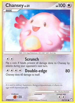 Pokemon TCG - Mysterious Treasures - Chansey - 76/123 - Reverse Holofoil