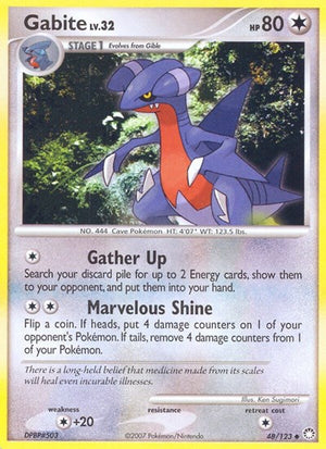 Pokemon TCG - Mysterious Treasures - Gabite - 48/123