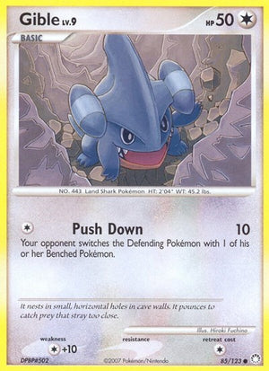 Pokemon TCG - Mysterious Treasures - Gible - 85/123 - Reverse Holofoil