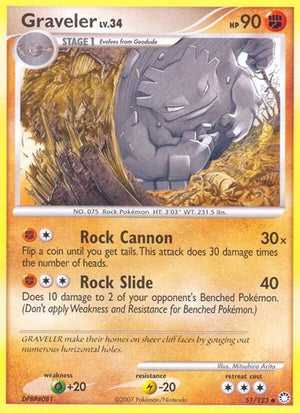 Pokemon TCG - Mysterious Treasures - Graveler - 51/123