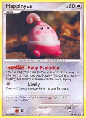Pokemon TCG - Mysterious Treasures - Happiny - 52/123 - Reverse Holofoil