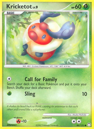 Pokemon TCG - Mysterious Treasures - Kricketot - 86/123 - Reverse Holofoil