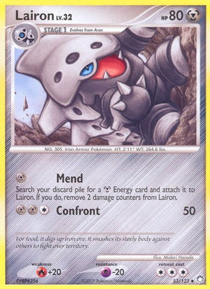 Pokemon TCG - Mysterious Treasures - Lairon - 53/123 - Reverse Holofoil