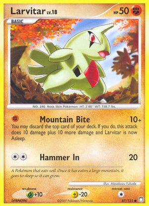 Pokemon TCG - Mysterious Treasures - Larvitar - 87/123 - Reverse Holofoil