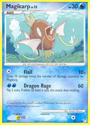 Pokemon TCG - Mysterious Treasures - Magikarp - 89/123 - Reverse Holofoil