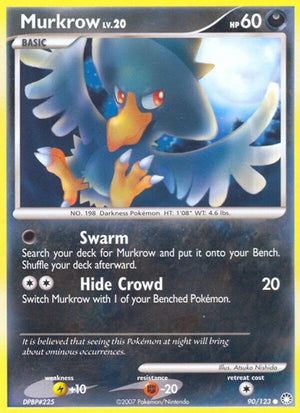 Pokemon TCG - Mysterious Treasures - Murkrow - 90/123 - Reverse Holofoil
