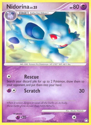 Pokemon TCG - Mysterious Treasures - Nidorina - 56/123 - Reverse Holofoil