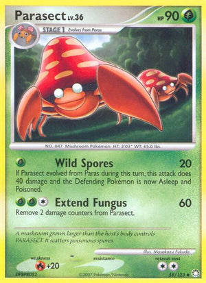 Pokemon TCG - Mysterious Treasures - Parasect - 58/123