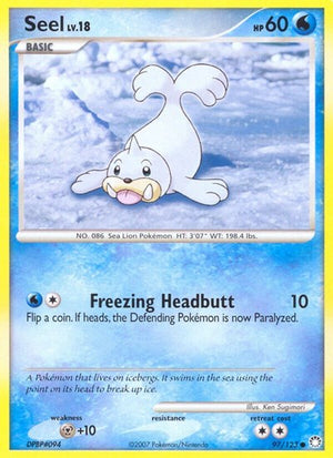 Pokemon TCG - Mysterious Treasures - Seel - 97/123 - Reverse Holofoil