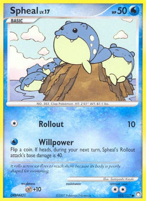 Pokemon TCG - Mysterious Treasures - Spheal - 102/123 - Reverse Holofoil