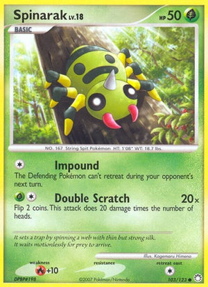 Pokemon TCG - Mysterious Treasures - Spinarak - 103/123