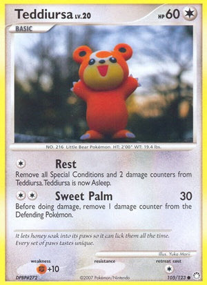 Pokemon TCG - Mysterious Treasures - Teddiursa - 105/123 - Reverse Holofoil
