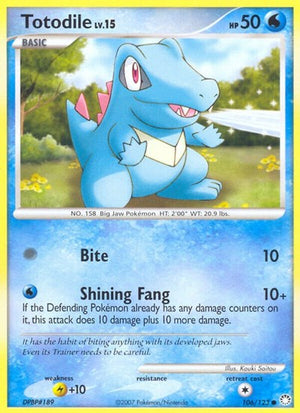 Pokemon TCG - Mysterious Treasures - Totodile - 106/123 - Reverse Holofoil