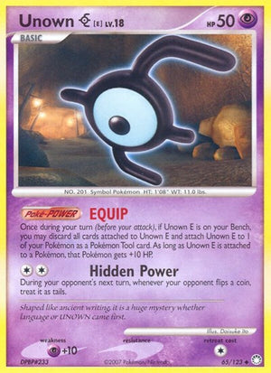 Pokemon TCG - Mysterious Treasures - Unown - 65/123 - Reverse Holofoil