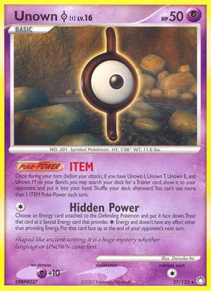 Pokemon TCG - Mysterious Treasures - Unown - 37/123