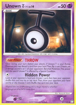 Pokemon TCG - Mysterious Treasures - Unown - 67/123