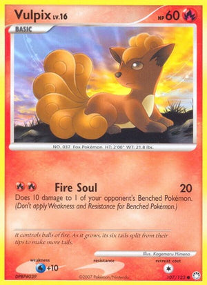 Pokemon TCG - Mysterious Treasures - Vulpix - 107/123 - Reverse Holofoil