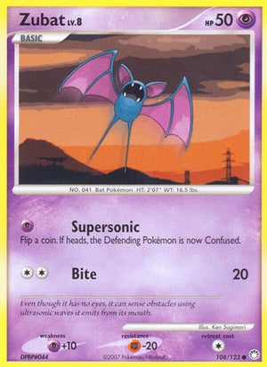 Pokemon TCG - Mysterious Treasures - Zubat - 108/123