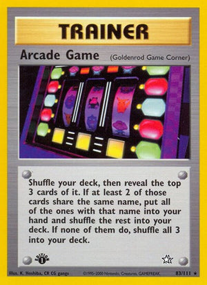 Pokemon TCG - Neo Genesis - Arcade Game - 083/111 - 1st Edition