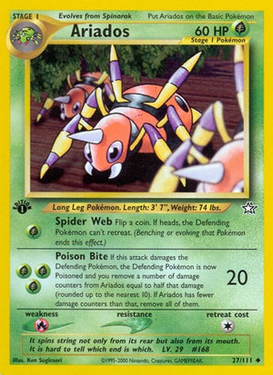 Pokemon TCG - Neo Genesis - Ariados - 027/111 - 1st Edition