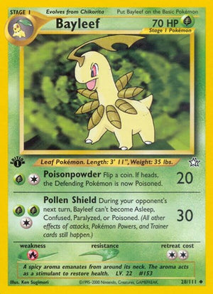 Pokemon TCG - Neo Genesis - Bayleef - 028/111 - 1st Edition