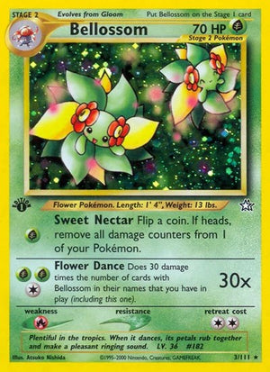 Pokemon TCG - Neo Genesis - Bellossom - 003/111 - Unlimited Holofoil