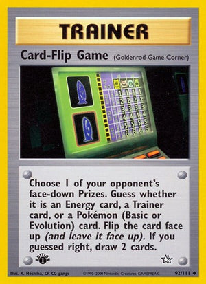 Pokemon TCG - Neo Genesis - Card-Flip Game - 092/111 - 1st Edition