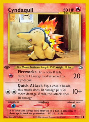 Pokemon TCG - Neo Genesis - Cyndaquil - 057/111 - 1st Edition