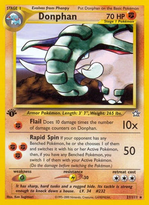 Pokemon TCG - Neo Genesis - Donphan - 021/111 - Unlimited