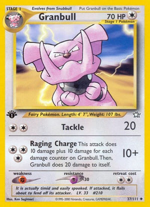 Pokemon TCG - Neo Genesis - Granbull - 037/111 - 1st Edition