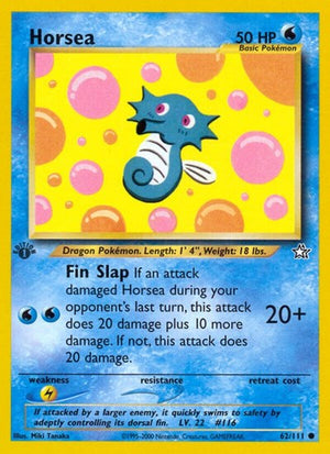 Pokemon TCG - Neo Genesis - Horsea - 062/111 - 1st Edition