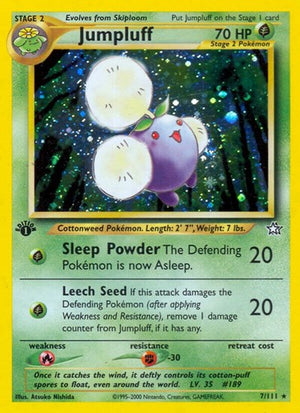 Pokemon TCG - Neo Genesis - Jumpluff - 007/111 - 1st Edition Holofoil