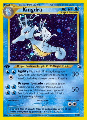 Pokemon TCG - Neo Genesis - Kingdra - 008/111 - 1st Edition Holofoil