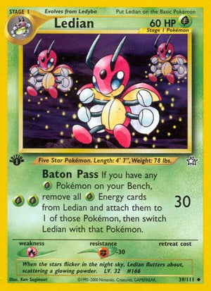 Pokemon TCG - Neo Genesis - Ledian - 039/111 - 1st Edition