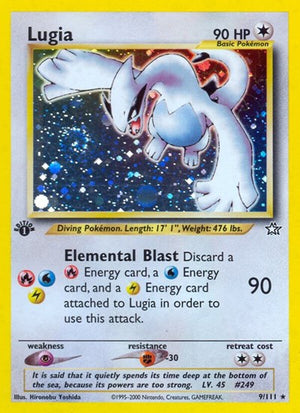 Pokemon TCG - Neo Genesis - Lugia - 009/111 - 1st Edition Holofoil