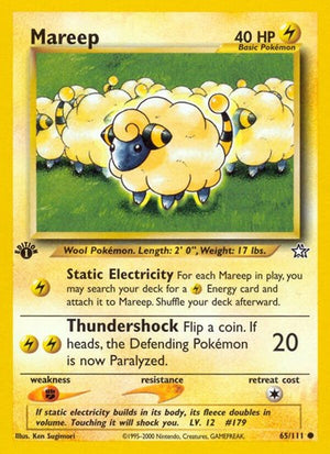 Pokemon TCG - Neo Genesis - Mareep - 065/111 - 1st Edition