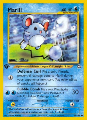 Pokemon TCG - Neo Genesis - Marill - 066/111 - 1st Edition