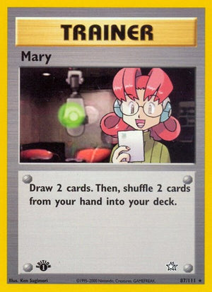Pokemon TCG - Neo Genesis - Mary - 087/111 - 1st Edition