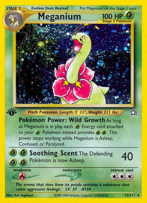 Pokemon TCG - Neo Genesis - Meganium - 011/111 - Unlimited Holofoil