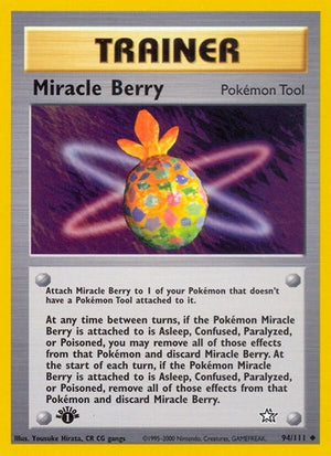 Pokemon TCG - Neo Genesis - Miracle Berry - 094/111 - 1st Edition
