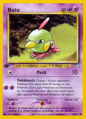 Pokemon TCG - Neo Genesis - Natu - 067/111 - 1st Edition