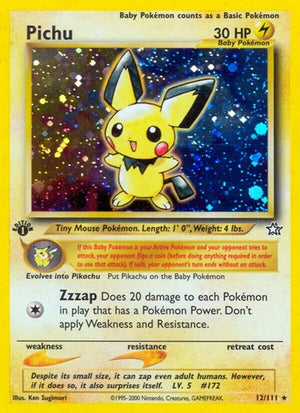 Pokemon TCG - Neo Genesis - Pichu - 012/111 - Unlimited Holofoil