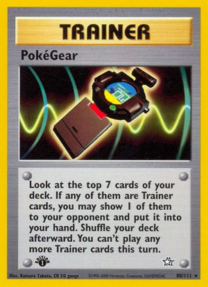 Pokemon TCG - Neo Genesis - PokeGear - 088/111 - 1st Edition
