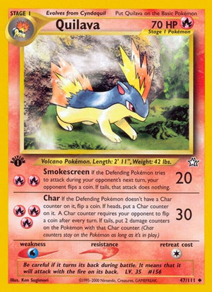 Pokemon TCG - Neo Genesis - Quilava - 047/111 - 1st Edition